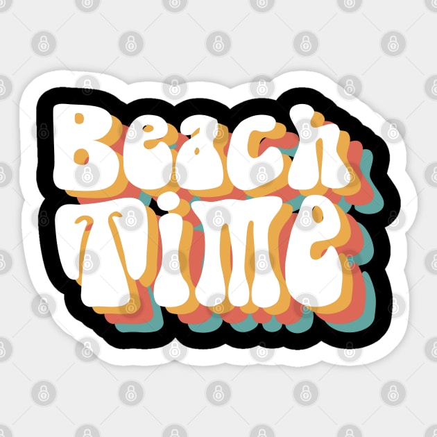 Vsco Girl Vintage Beach Time Retro Aesthetics Sticker by A Comic Wizard